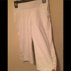 White biker shorts